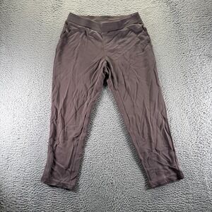 J. Jill Pure Jill Pant Women M Brown Modal Cropped Tapered Pull On Elastic Waist